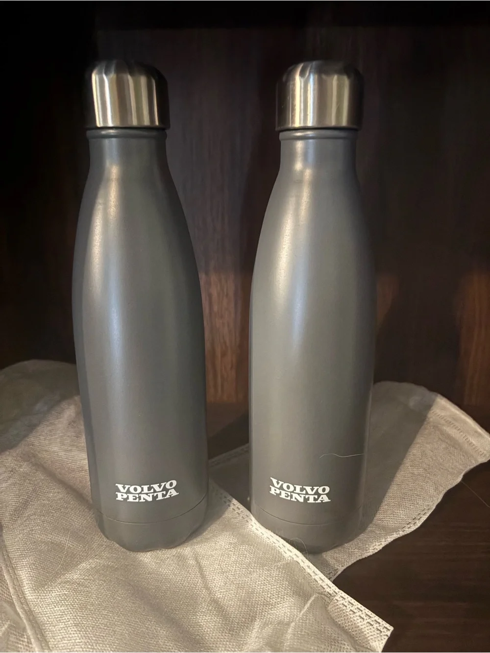 Gray Insulated Stainless Bottle - Double Wall Travel Tumbler  set of 2 NEW